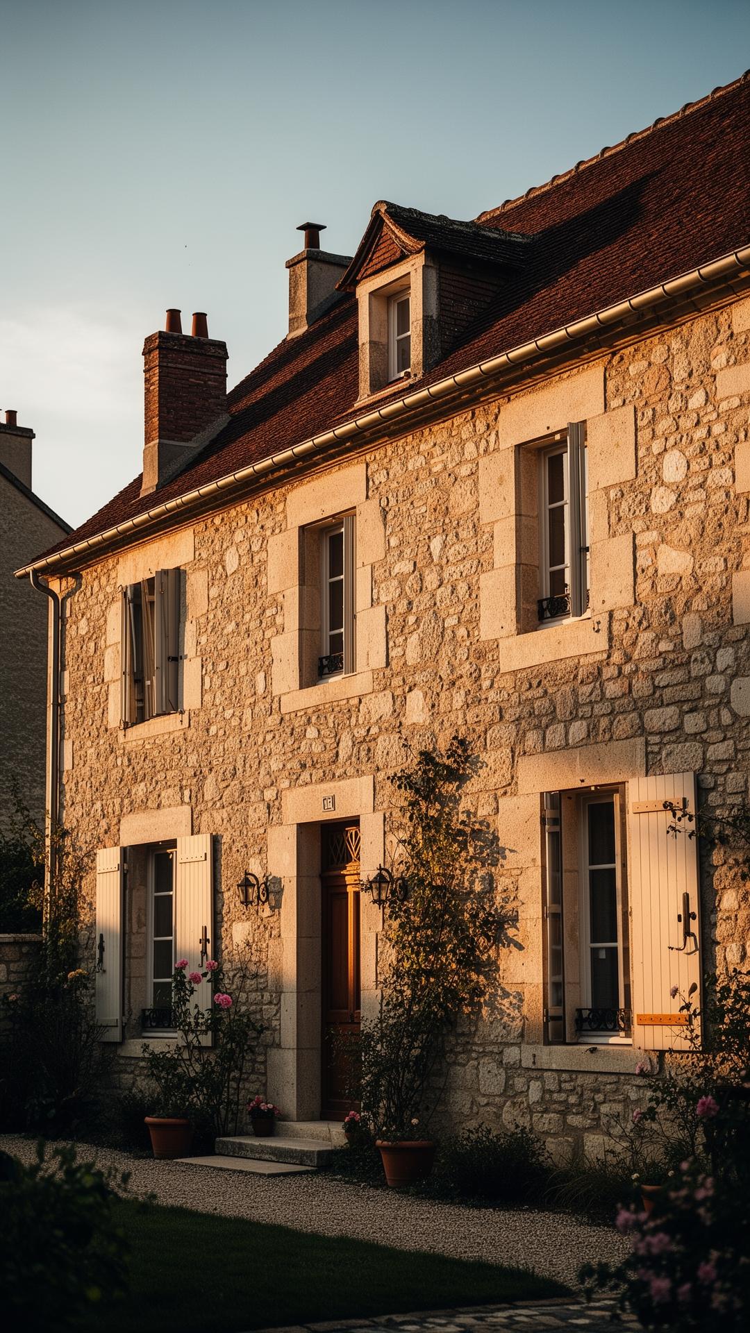 Façade en pierre rénovée par Ségura Courvoisier dans le Doubs